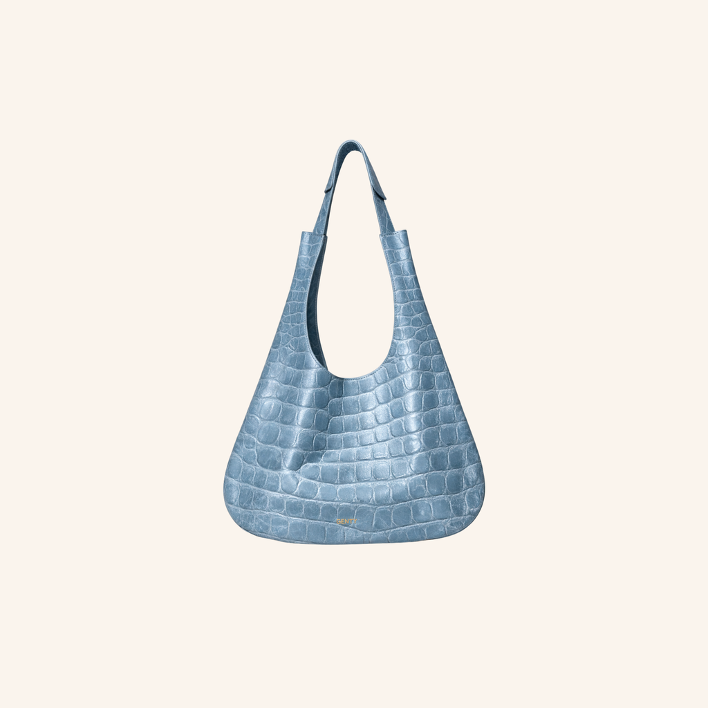 sac tien croco bleu