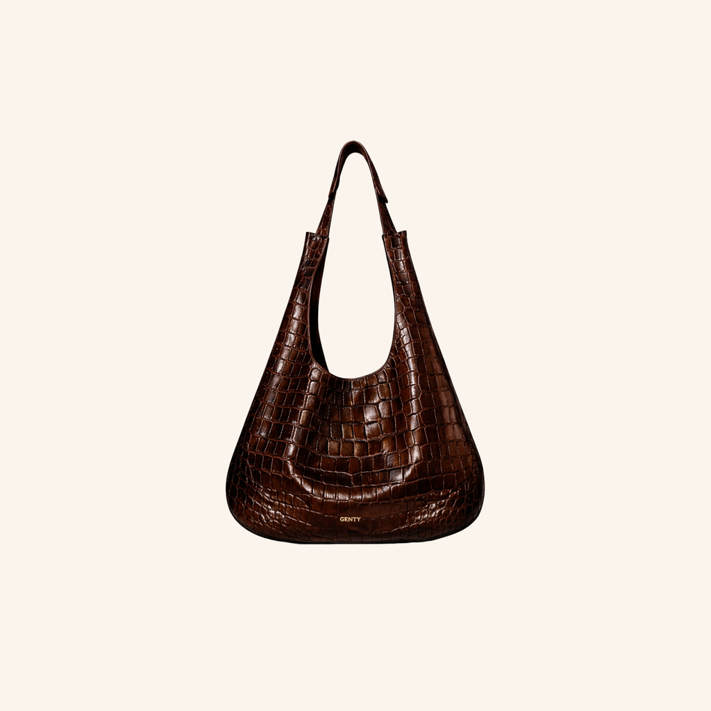 sac tien croco chocolat
