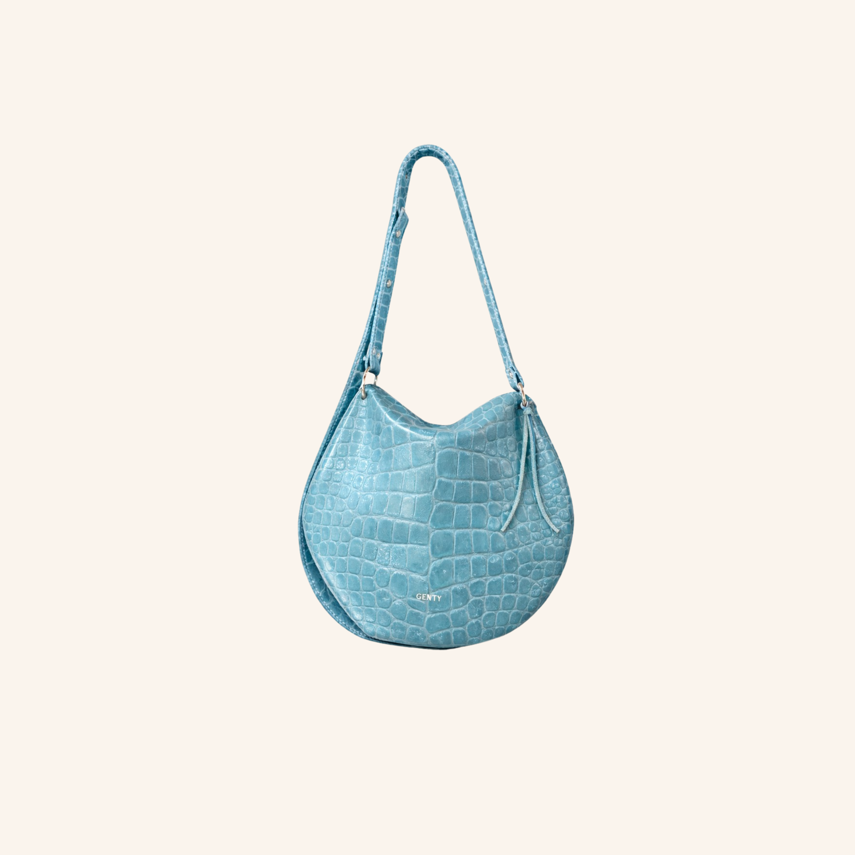 sac garance croco bleu ciel