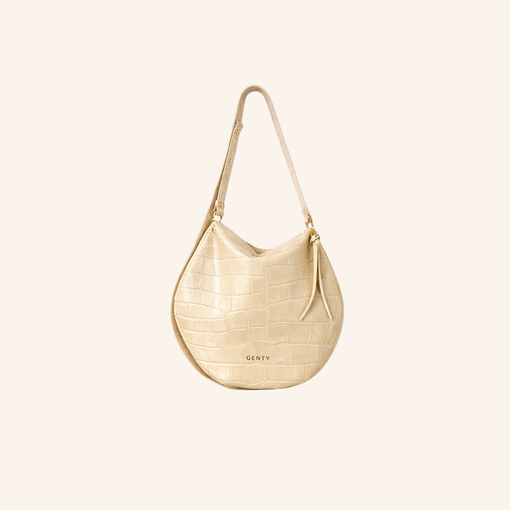 sac porte epaule garance croco coquille d'oeuf