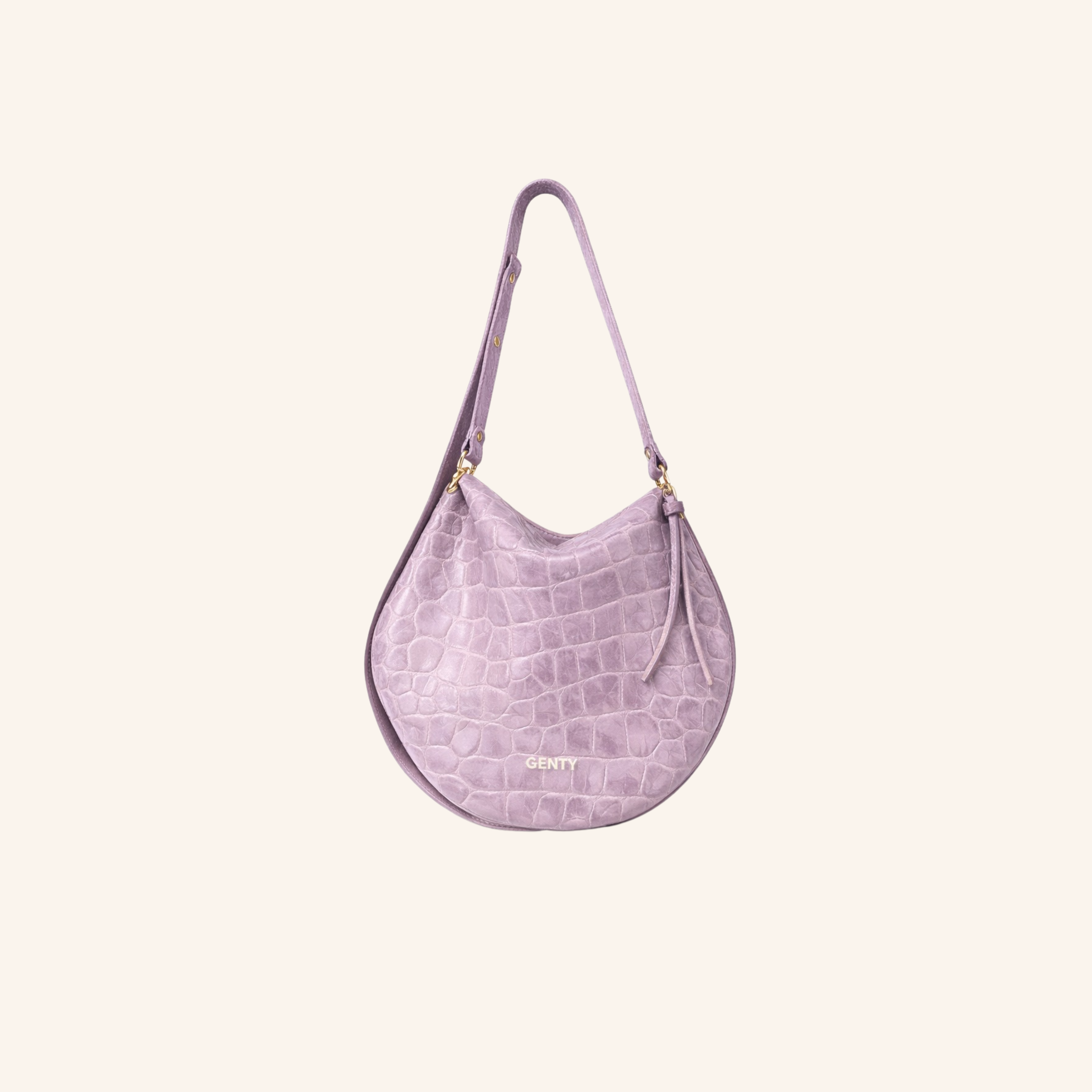 sac garance croco rose poudré