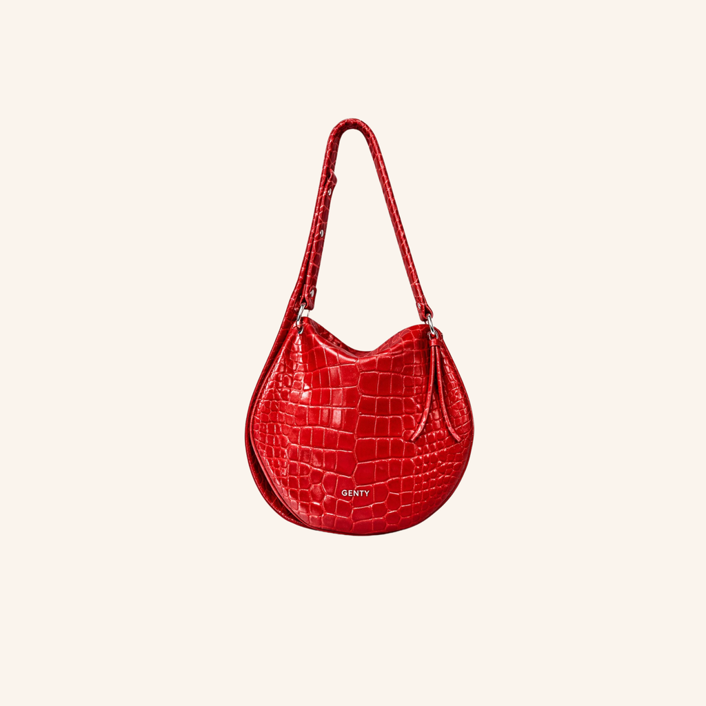 sac garance croco rouge