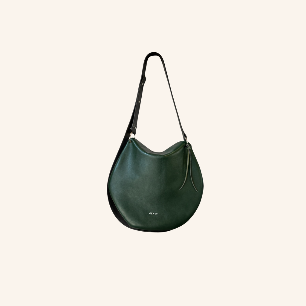 sac porte epaule garance lisse vert bouteille