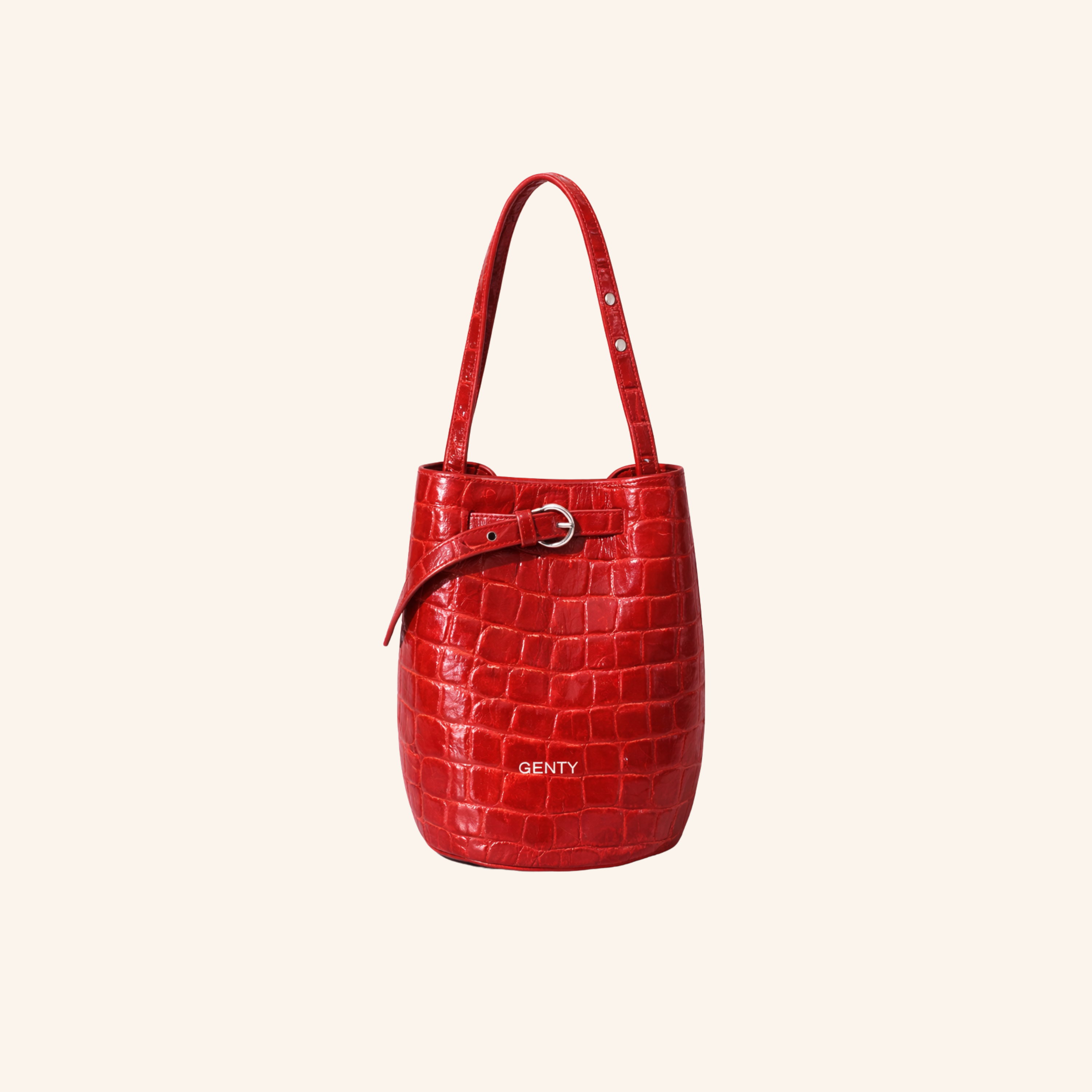sac gabrielle croco rouge